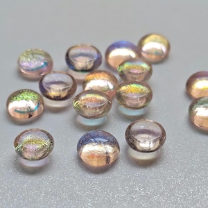 Set of 15 handmade glass cabochon, glass nuggets