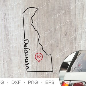Delaware SVG | USA State Design | SVG Cut File for Cricut, Silhouette | Digital Asset | Instant Download