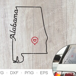 | SVG de l’Alabama | de conception de l’État des États-Unis Fichier de coupe SVG pour Cricut, Silhouette | | des actifs numériques Téléchargement instantané
