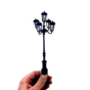 Black floor lamp for nativity scenes and dioramas with 12v microlamp - DL37