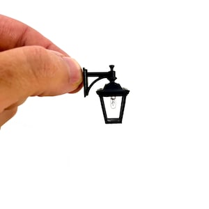 Black wall lamp for nativity scenes and dioramas with 12v micro-lamp - DL121