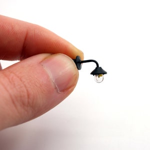 Micro Lamp DL26 black color for nativity scenes and dioramas with micro LED lamp modeling dollhouse nativity scene diorama