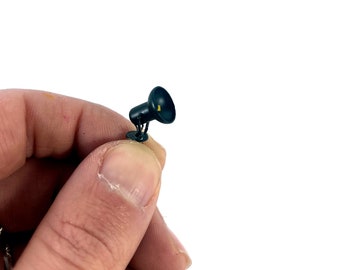 Microfarola orientable negra para belenes y dioramas con microlámpara LED DL47