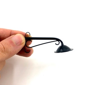 Antiqued street lamp black color for crib with microlamp led cribs dioramas model dollhouse
