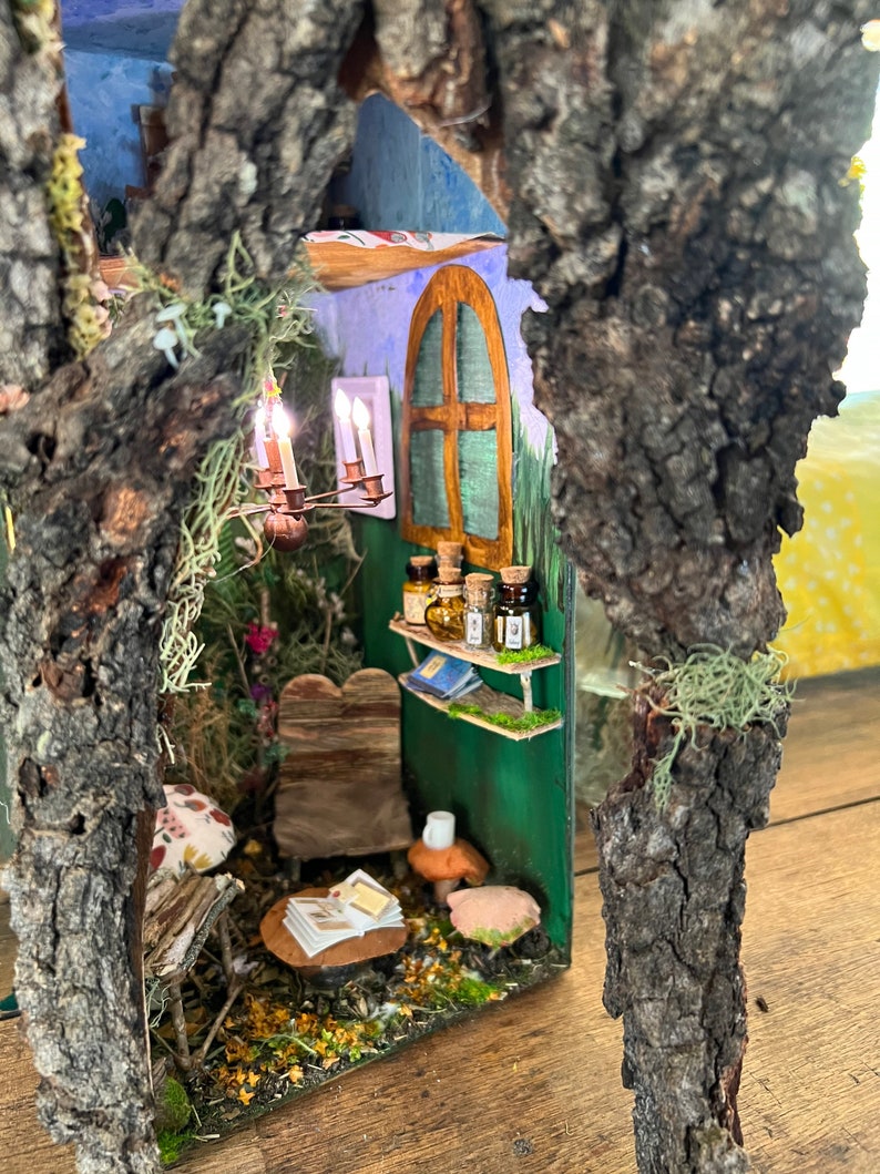Fairy Book Nook, Diorama, Book Nook Shelf Insert, Fairy Scene Book Nook