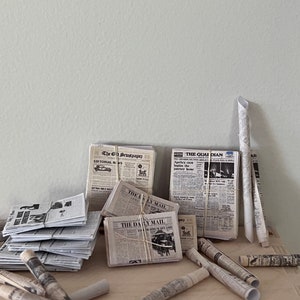 Newspaper stack  - Dollhouse Book Miniature