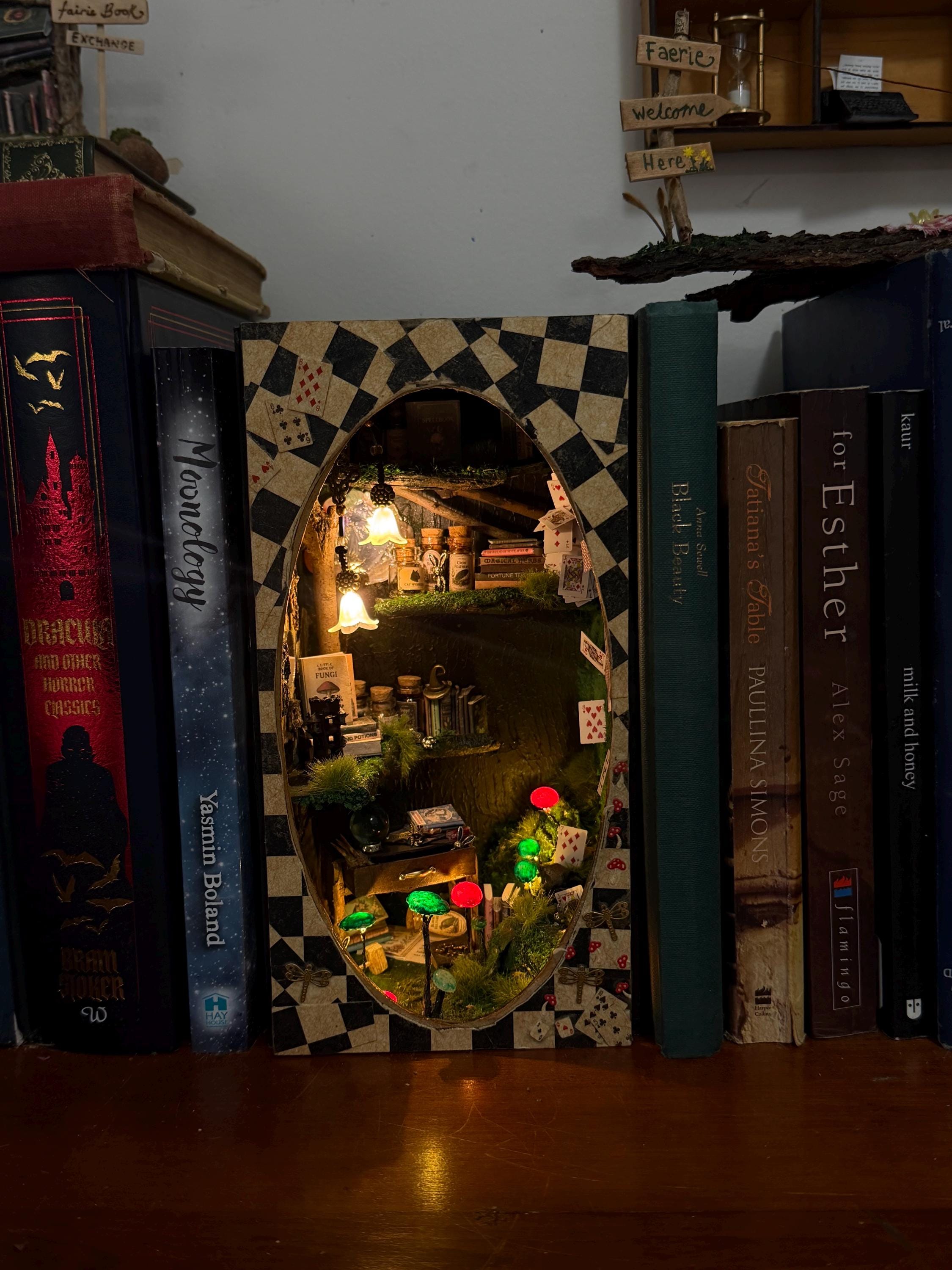 Alice in wonderland miniature book nook - Etsy 日本