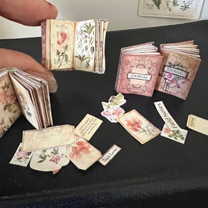 Floristry journal book set - Dollhouse miniatures