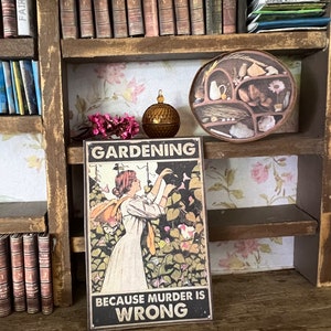 Garden witch wall print  - Dollhouse decoration