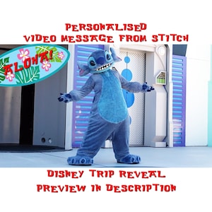 Messaggio video personalizzato da Stitch - Rivela il tuo viaggio magico/messaggio di compleanno/messaggio di buon Natale