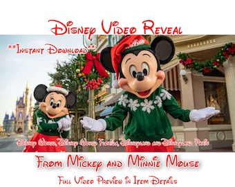 Mickey and Minnie - Reveal your Magical Trip - Christmas Edition *Land Option* (INSTANT DOWNLOAD)