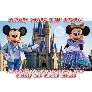 Mickey and Minnie Mouse Personalised Surprise Video Message (Version 1) - Reveal your Magical Trip