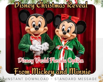 Disney Christmas Video Reveal from Mickey and Minnie - Disney World Florida Option (INSTANT DOWNLOAD)