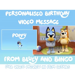 Bluey y Bingo: mensaje de video personalizado de feliz cumpleaños