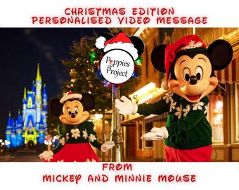 Personalised Mickey and Minnie Surprise Video Message - Reveal your Magical Trip (Christmas Edition)