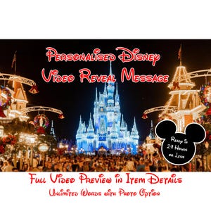 Personalised Disney Video Reveal Message - Reveal your Magical Trip - Christmas Edition