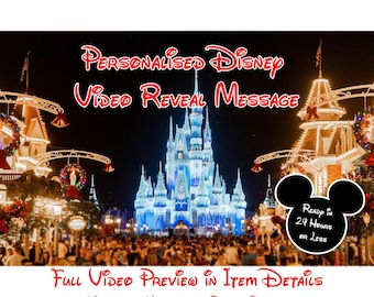 Personalised Disney Video Reveal Message - Reveal your Magical Trip - Christmas Edition