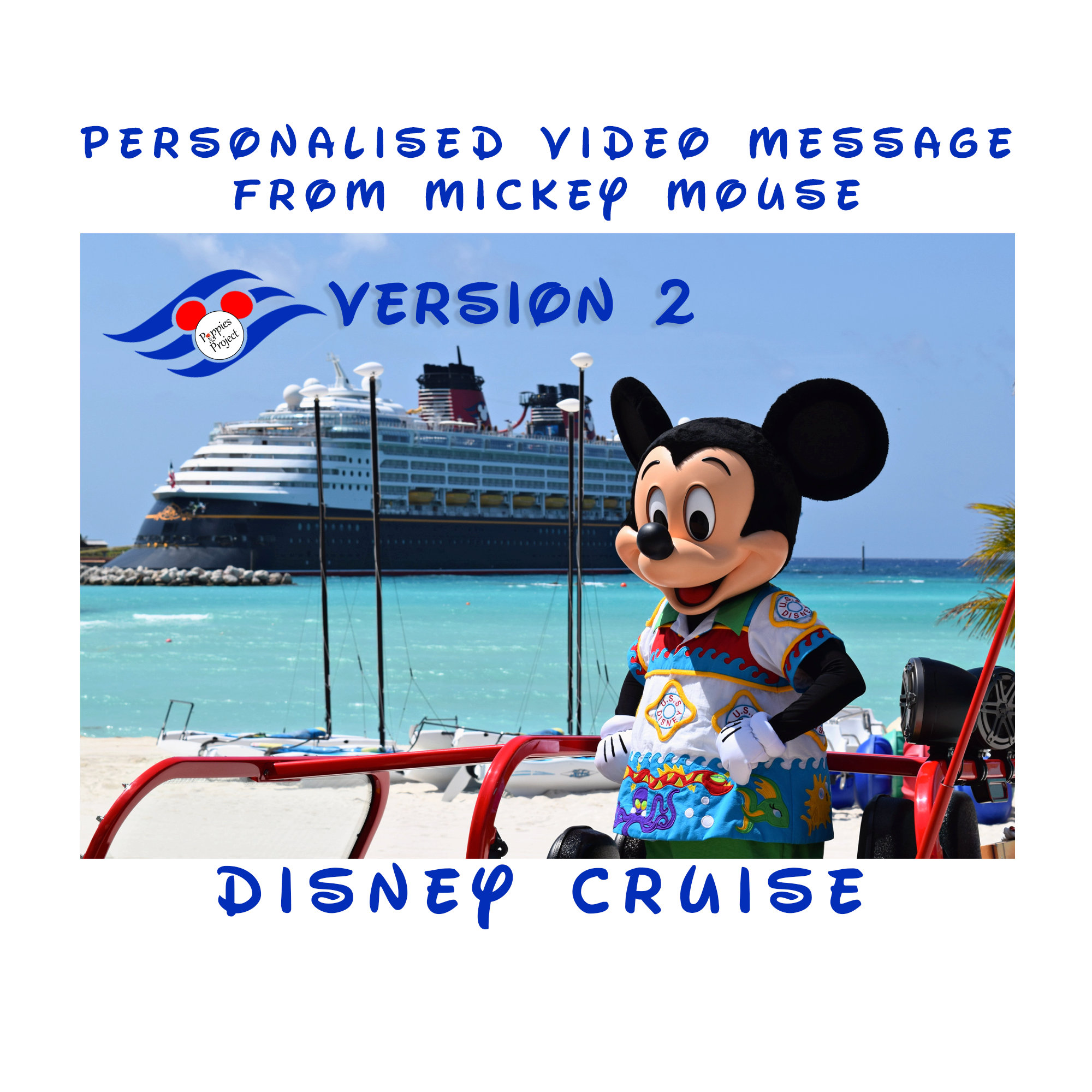 あなたのマジカルクルーズ旅行を披露するパーソナライズされたキャプテンミッキークルーズエディションビデオメッセージ（バージョン2）