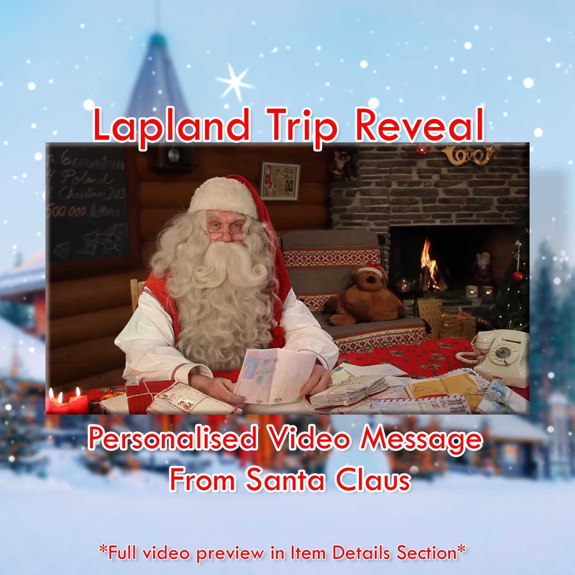 Lapland Personalised Video Reveal from Santa Claus - Surprise Trip to the North Pole
