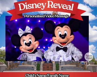 Vídeo de presentación de Disney: Mensaje personalizado de Mickey y Minnie, vacaciones sorpresa / 24 horas o menos