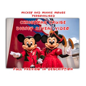 Personalised Mickey and Minnie Mouse Christmas Cruise Edition - Video Message to reveal your Magical Trip