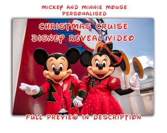 Personalised Mickey and Minnie Mouse Christmas Cruise Edition - Video Message to reveal your Magical Trip