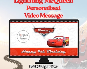 Lightning McQueen - Personalised Video Message/Birthday Message/Disney Reveal