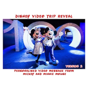 Personalised Mickey and Minnie Surprise Video Message (Version 2) - Reveal your Magical Trip