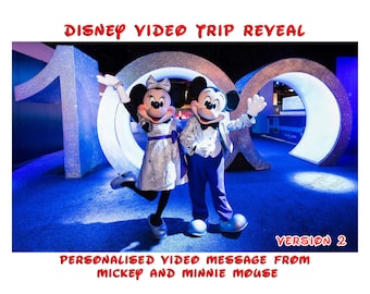 Personalised Mickey and Minnie Surprise Video Message (Version 2) - Reveal your Magical Trip