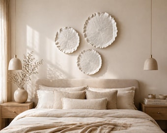 Textured Organic Natural Wall Sculpture, Coastal Clay Installation