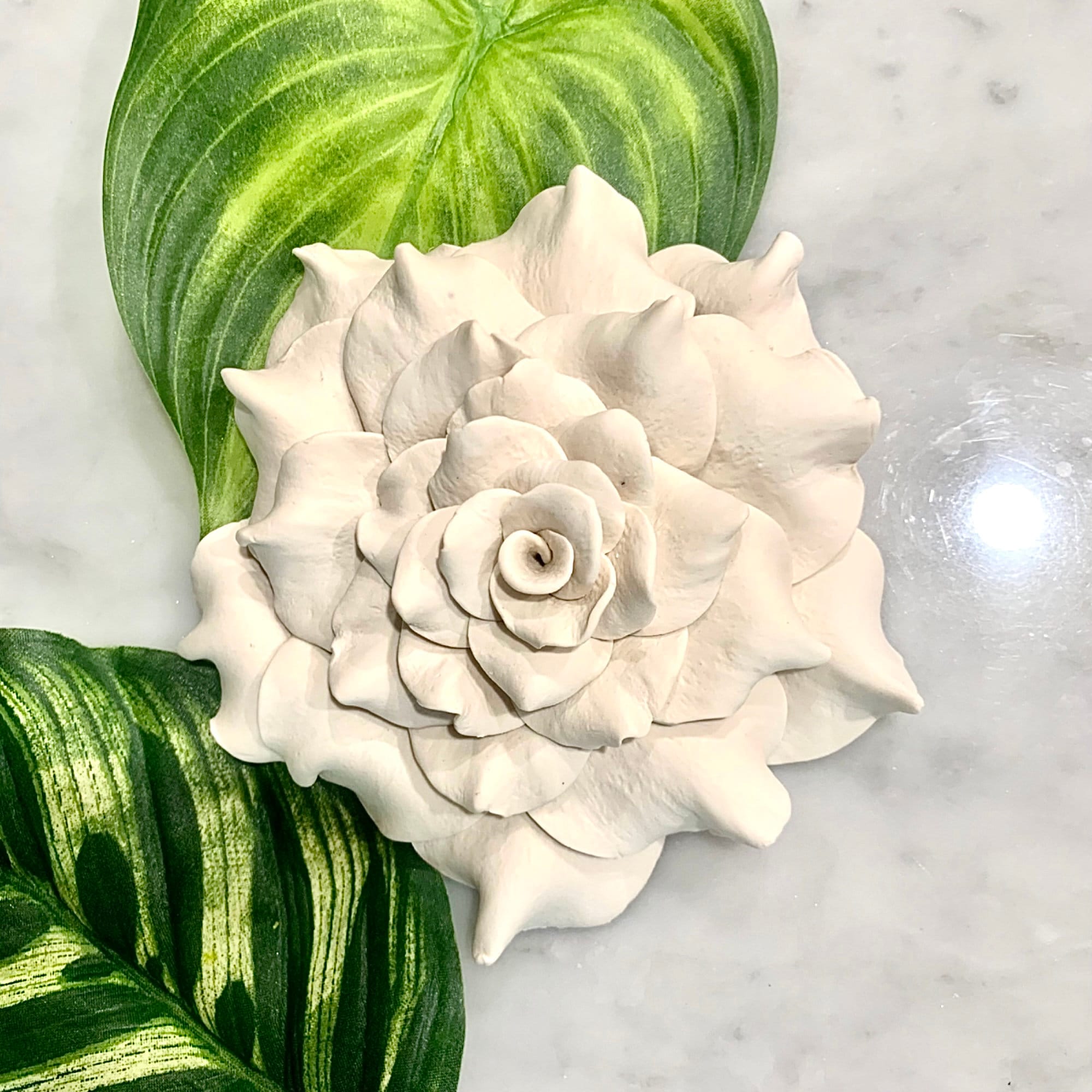 3D Rose Wall Art Wall Sculpture Clay Flowers Natural White - Etsy