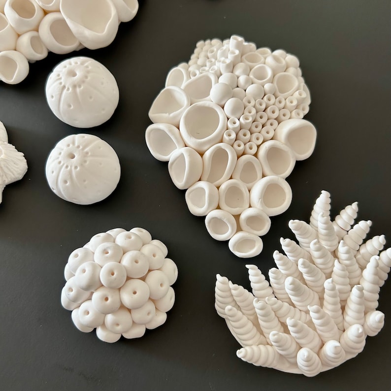 Clay Coral Wall Art Installation, 3D Coastal Sculpture, Handmade - Etsy