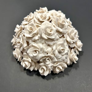 Rose Sculpture, Flower Wall Art, White Flower Wall Art, 3D Wall Art Sculpture, Housewarming Gift Wedding Presents Anniversary Gift