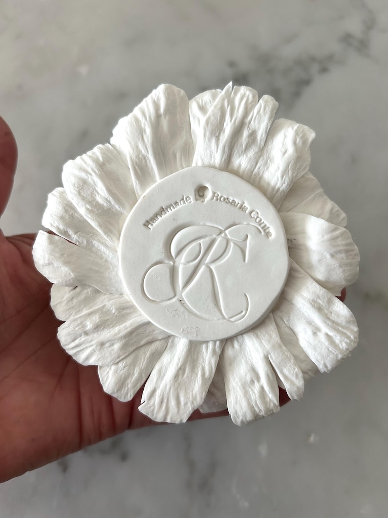 3D Peony Wall Art, Hand Sculpted Clay Flowers Wall Sculpture Art, White Wall Art Installation, Modern Minimalist Boho Floral, Home Gift. image 4