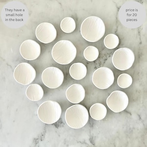 Minimalist White Textured Wall Sculpture, Modern Organic Circle Art, Wall Art Installation, Cups Wall Decor, 3D Wall Art, Hand Sculpted Gift
