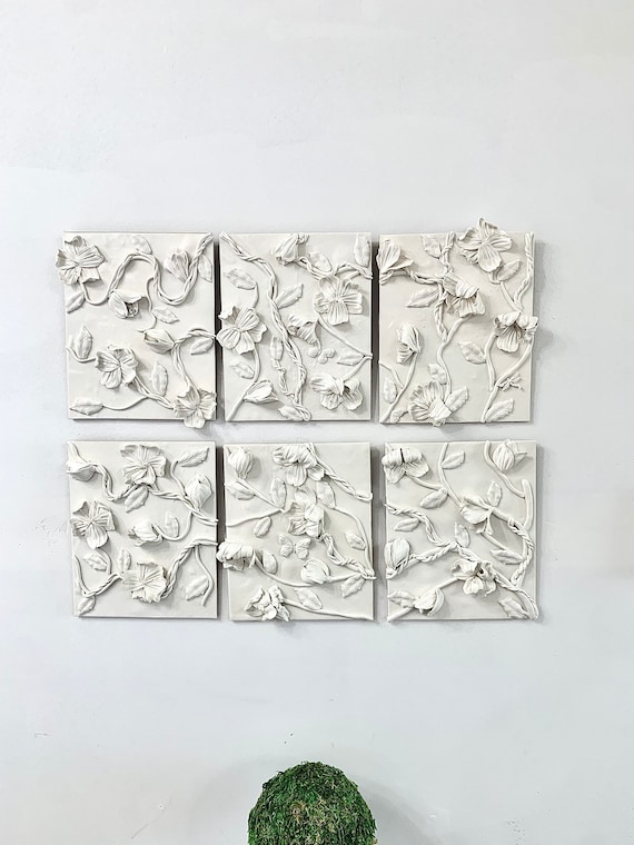 3D Sculpture Wall Art Gallery Wall Art White 3D Wall Art Etsy