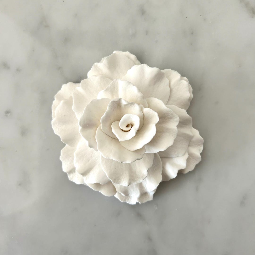 3D Flower Wall Art, Hand Sculpted Clay Flowers Wall Sculpture Art ...