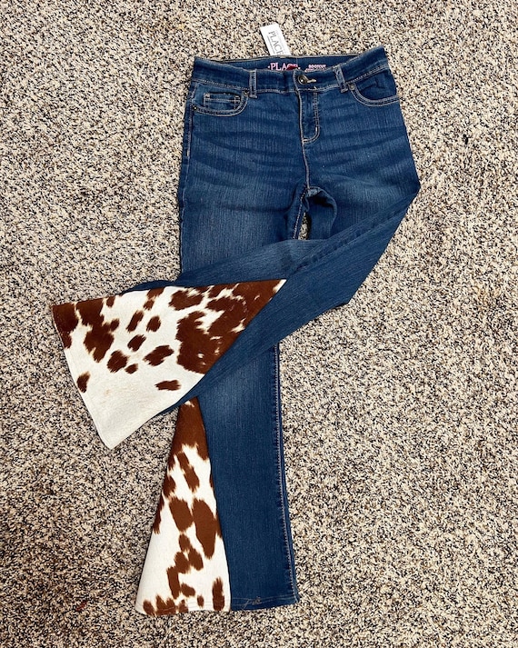 Cowhide Wildin’ Denim Flares Cowhide Wildin’ Denim Flares
