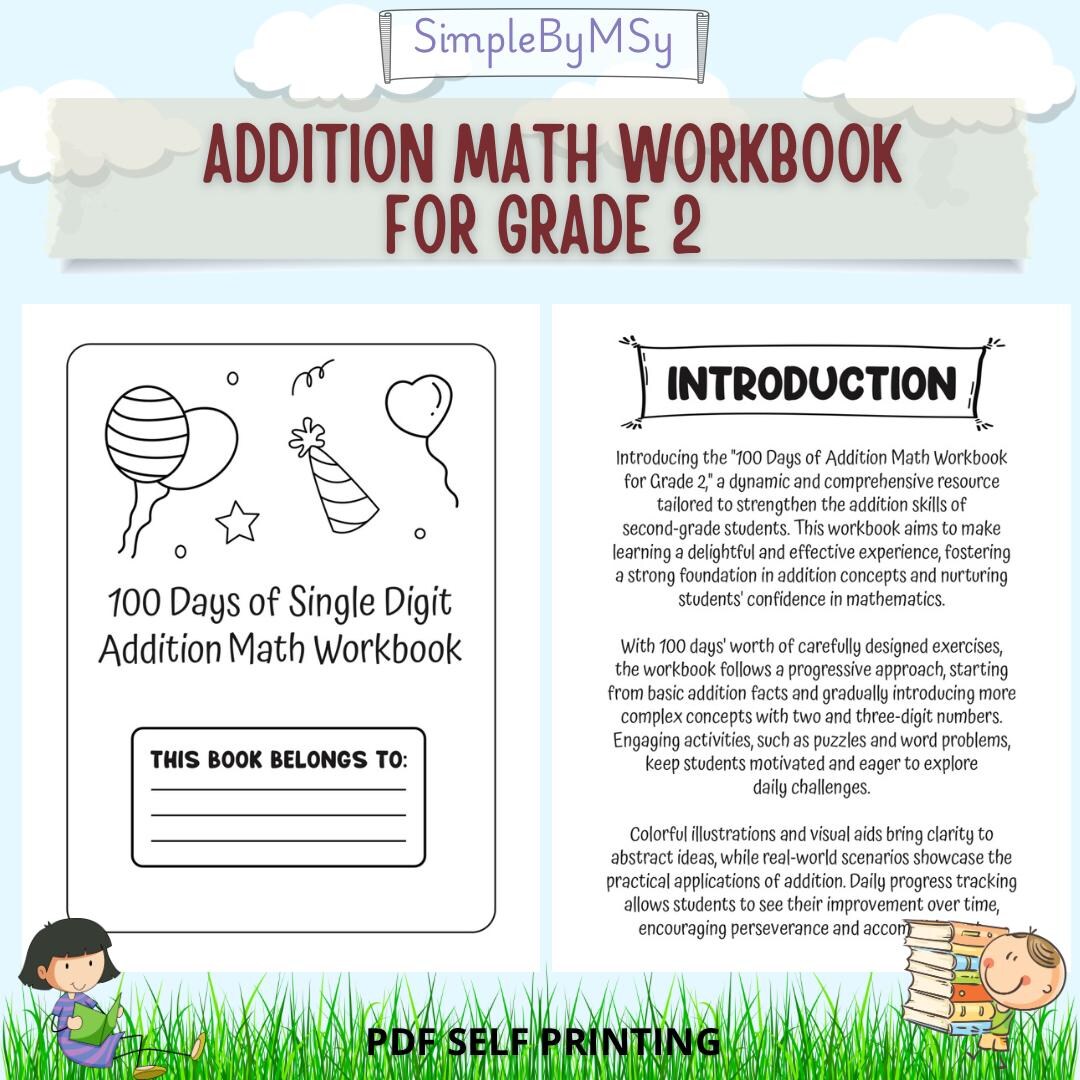 Grade 2 Addition Math Workbook: 112 Pages of Practice (PDF Download) - Etsy