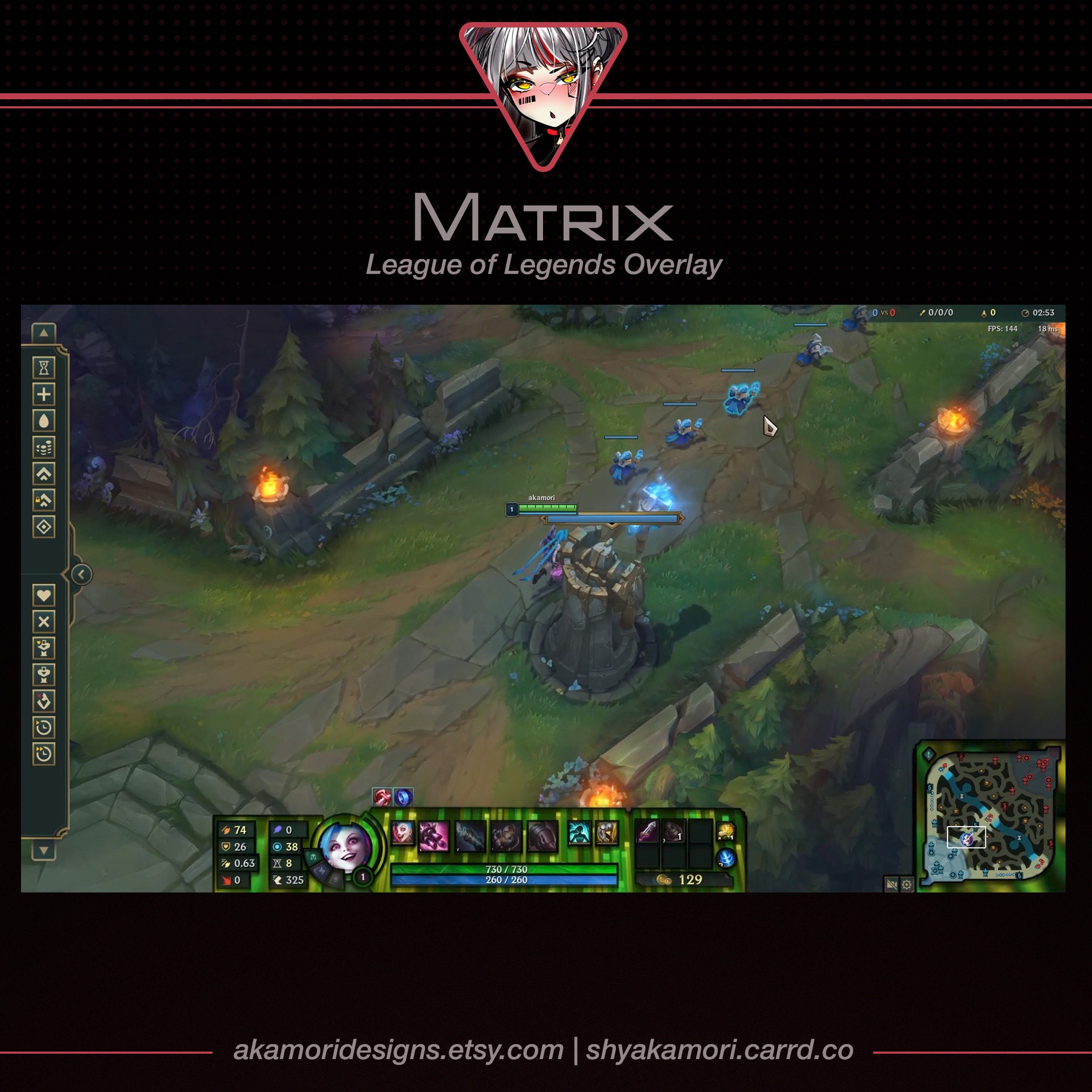 Green and Yellow Themed League of Legends Overlay | Animated Techy ...