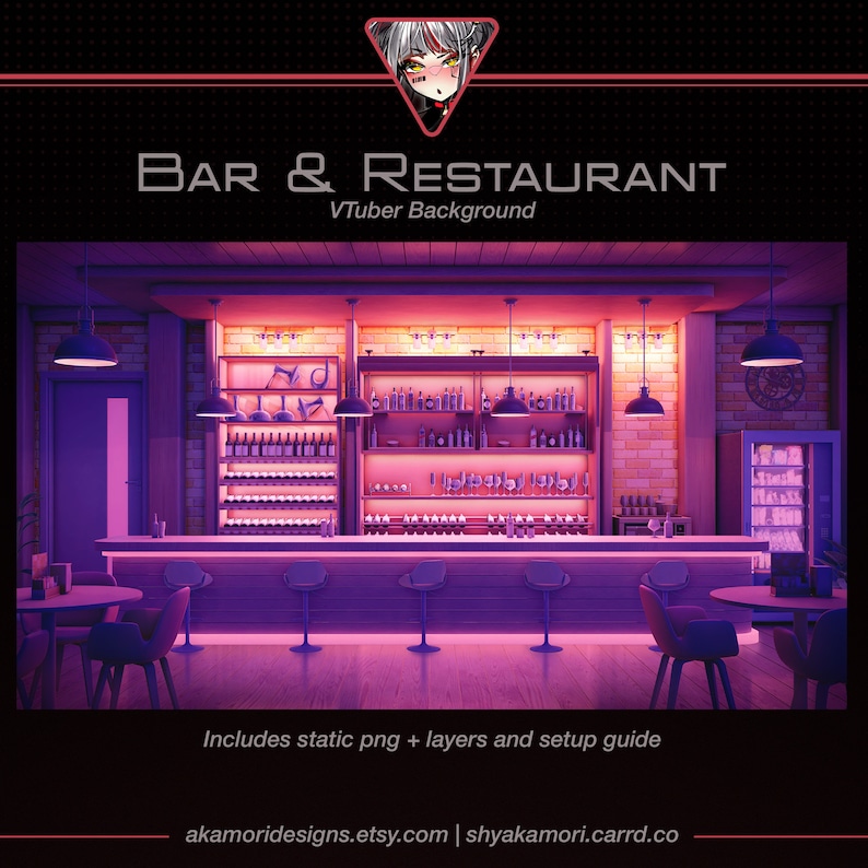Vtuber Background Pack Ambient Bar Room Cosy Night Restaurant