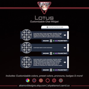 Customizable Chat Widget with Alerts | Custom Fonts, Badges, Alerts, Colors, Pronouns | Custom Stream Widget for Streamers | Twitch, OBS