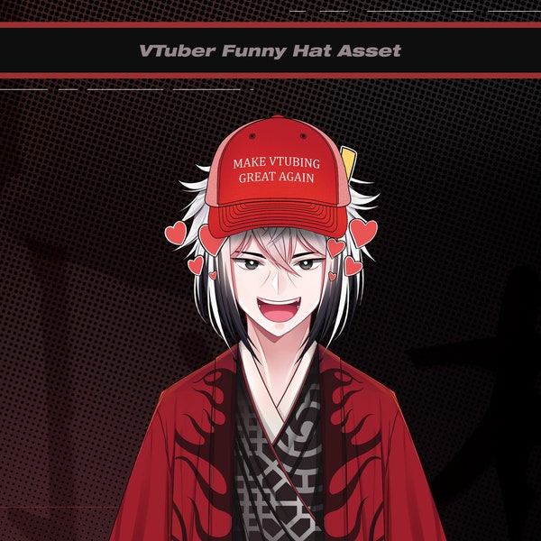 VTuber Trucker Hat Asset, VTube Studio , Funny Overlay, Stream Assets, Custom, PNGtuber, Meme, Maga, Make America Great Again, Mexican Theme