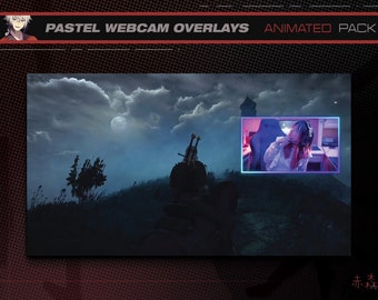 Animated Gradient Pastel Glowing Webcam Borders || 8 Dreamy Spectral Twitch Camera Game Overlay Frames