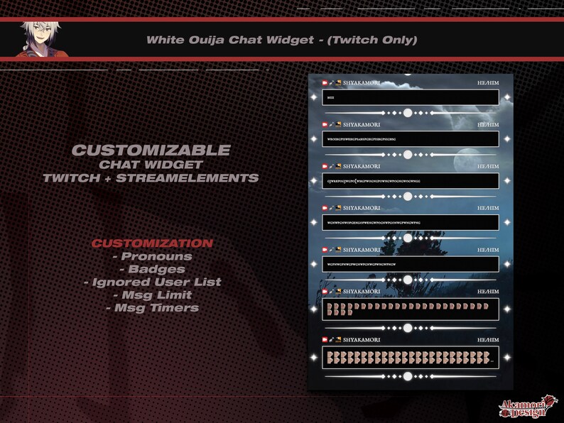 White Astrology Chat Widget Custom Badges, Pronouns Celestial, Glowing