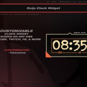 Ouija Clock Widget | Alarm Clock Stream Decoration for Streamers, VTubers | Twitch, Youtube, Facebook, Tiktok, Kick