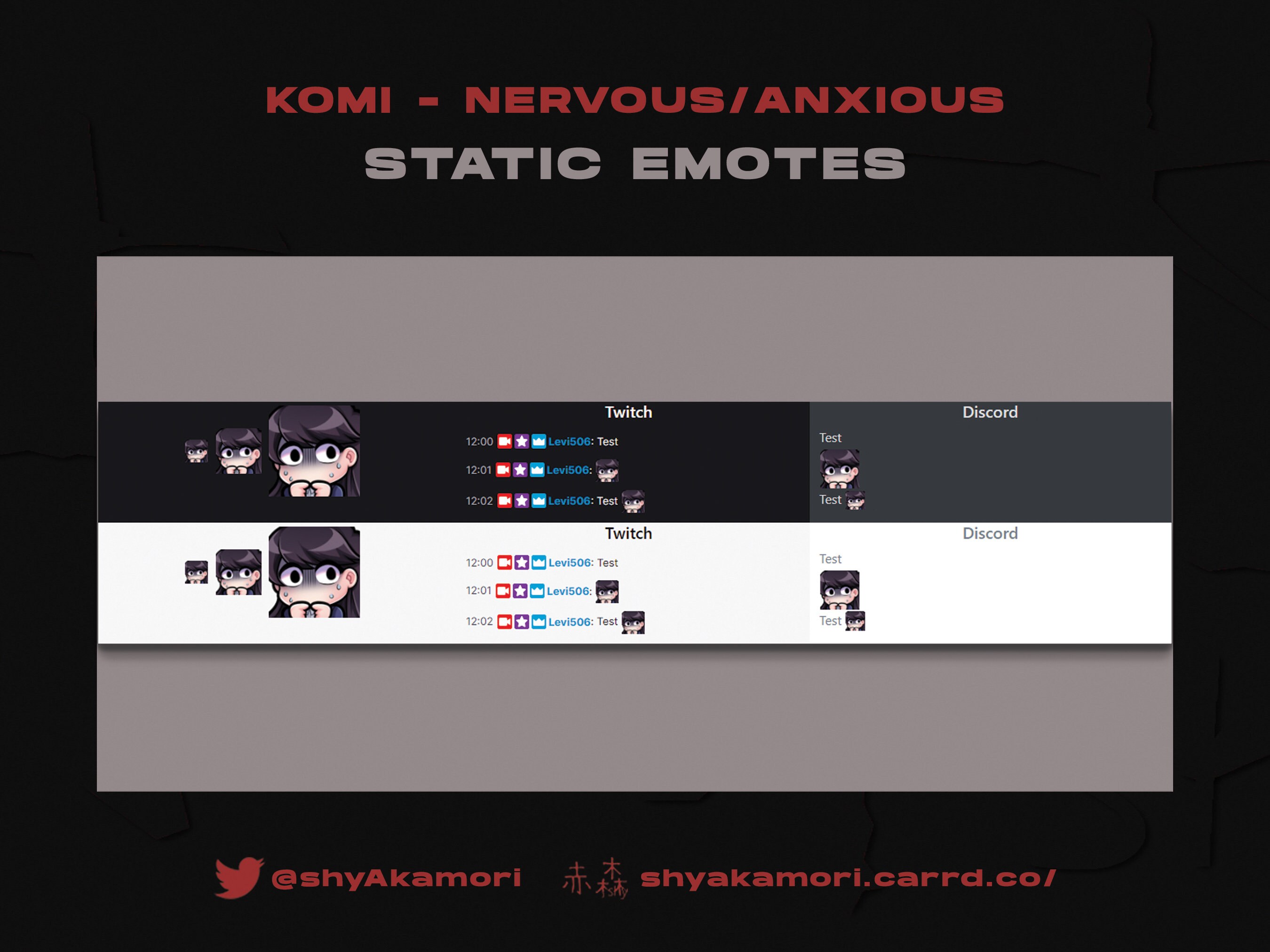 15 OHSHC Hikaru STATIC Emotes for Twitch  Discord 