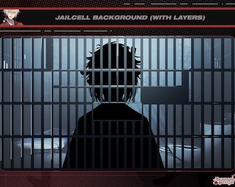 Static Jailcell and Jail Bars Background | Prison, 3D Room, Meme, Funny, Sad | Ambient Looped Vtuber Twitch Stream Overlay Background