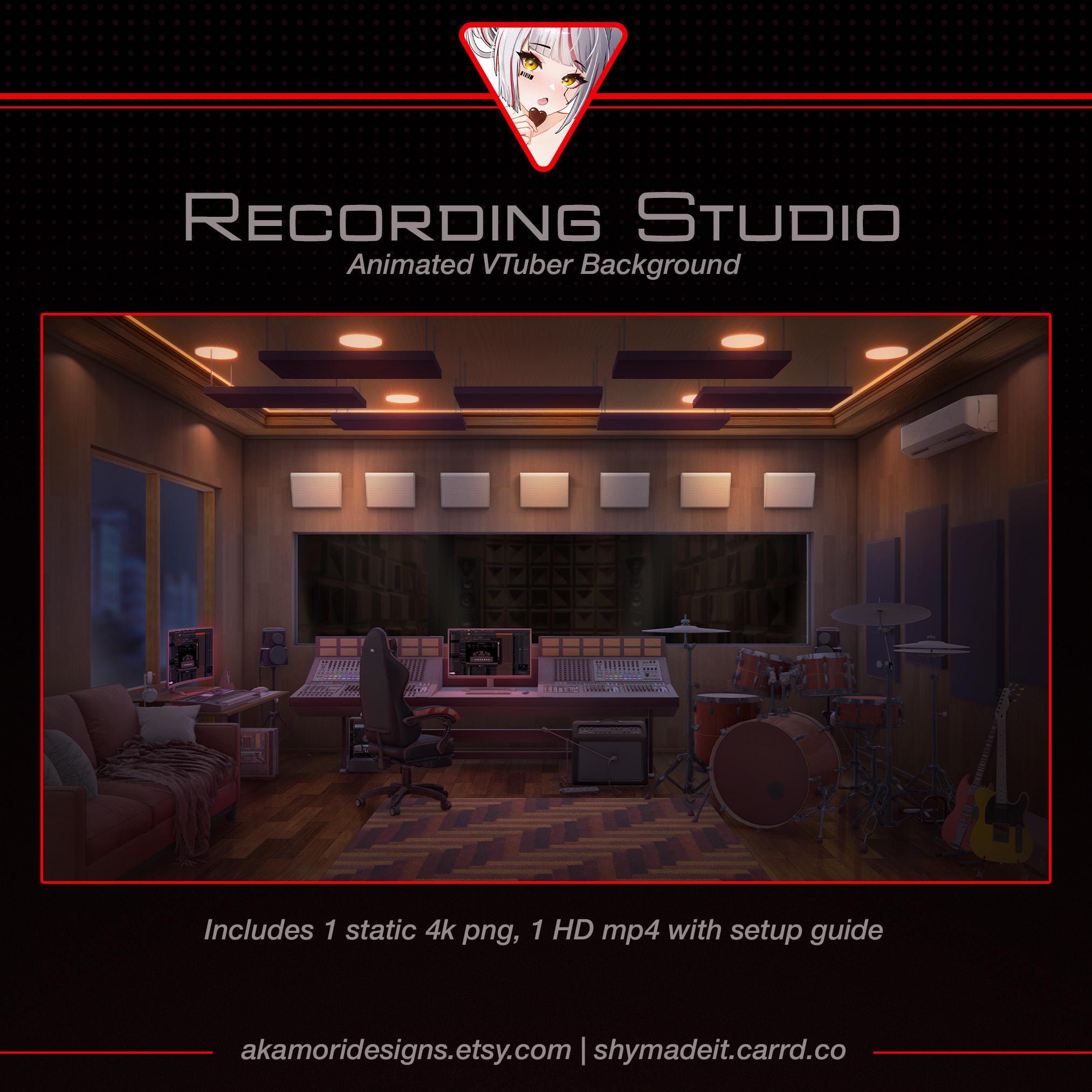 Animated Recording Studio and Music Room - Etsy