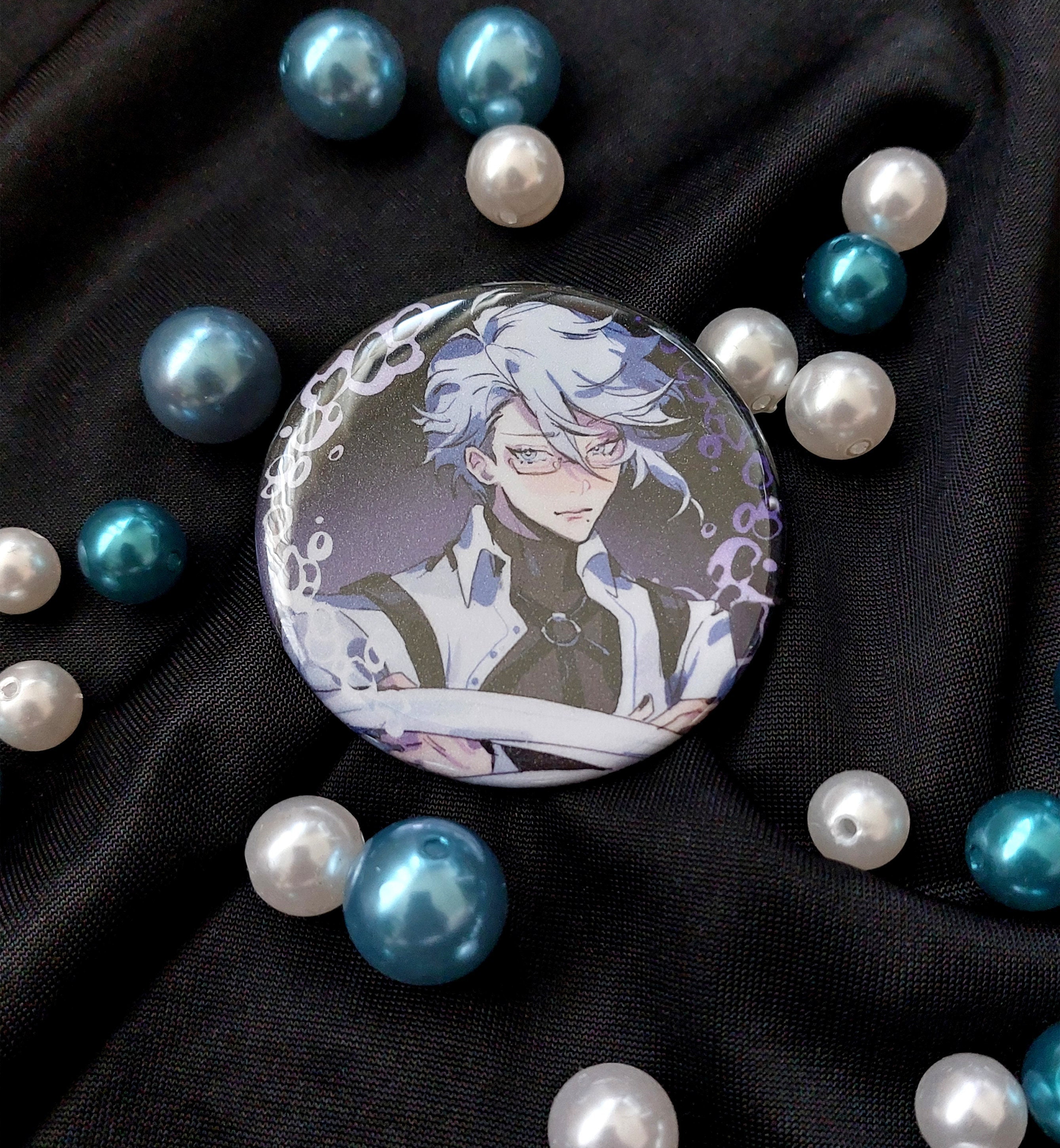 Twisted Wunderland Halloween Azul Button